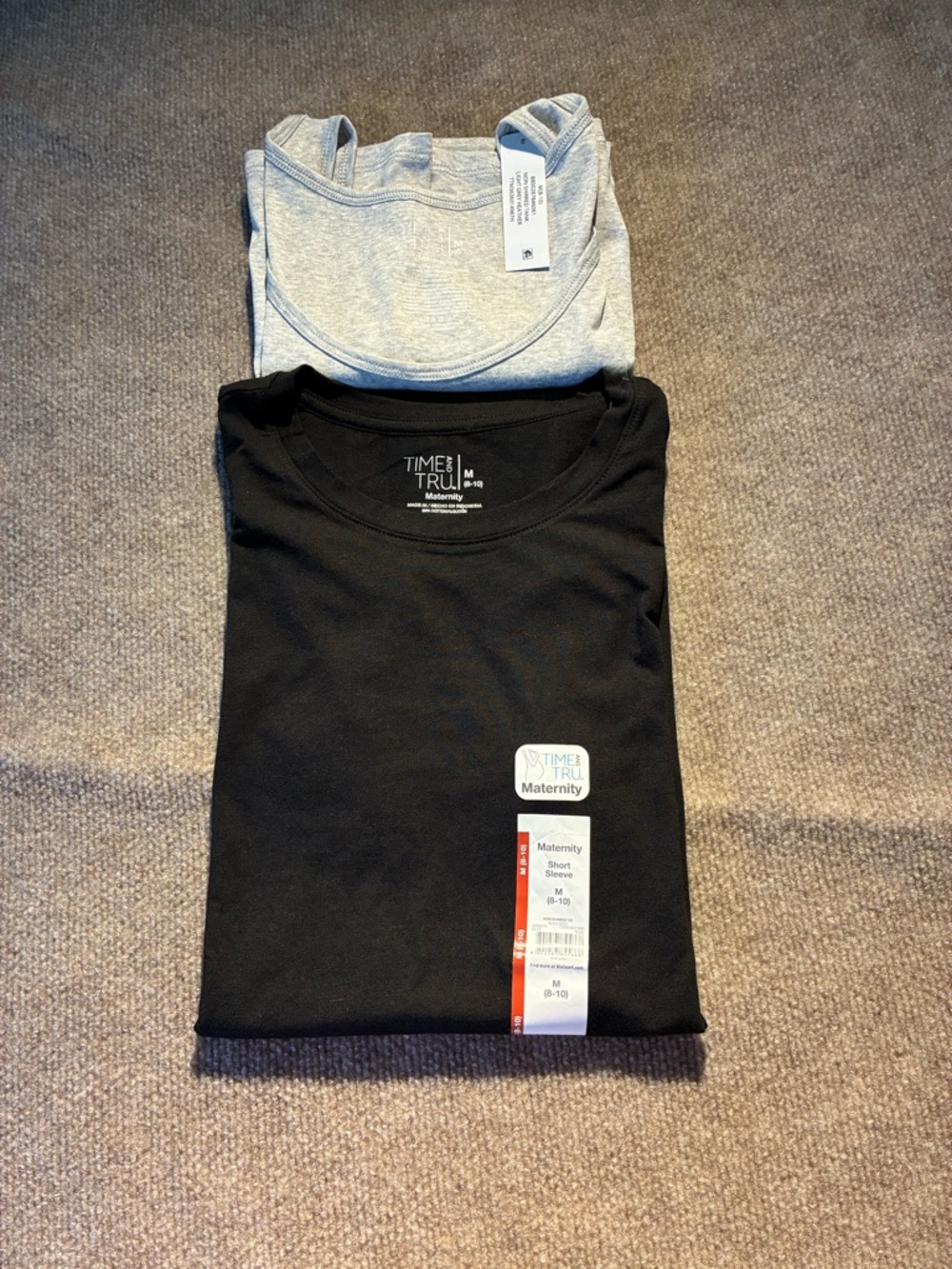 Time and Tru  Short Sleeve Maternity Tee and Heather Gray Tank